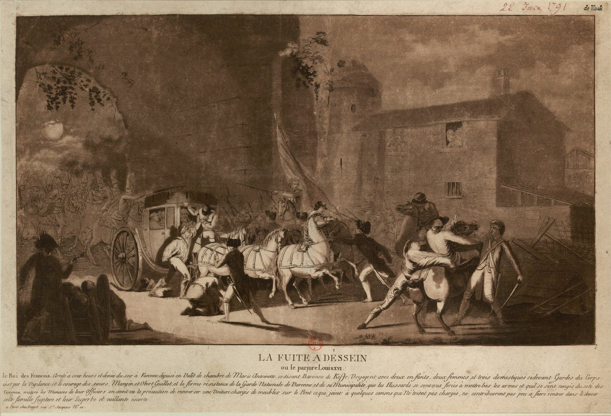 Flyturen til Varennes Flytur til Varennes, 1791. av Laurent Guyot