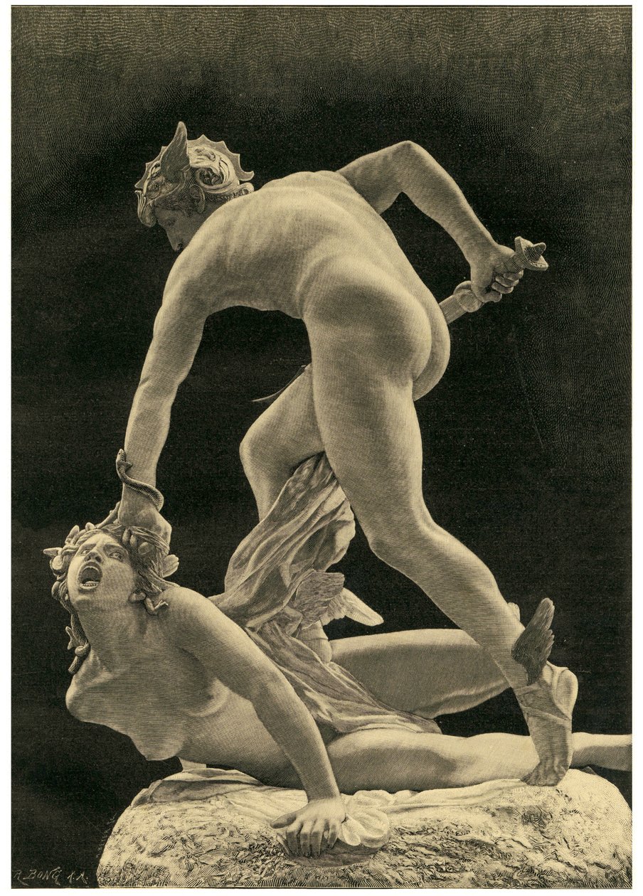 Perseus og Gorgonen, 1872 av Laurent Honore Marqueste
