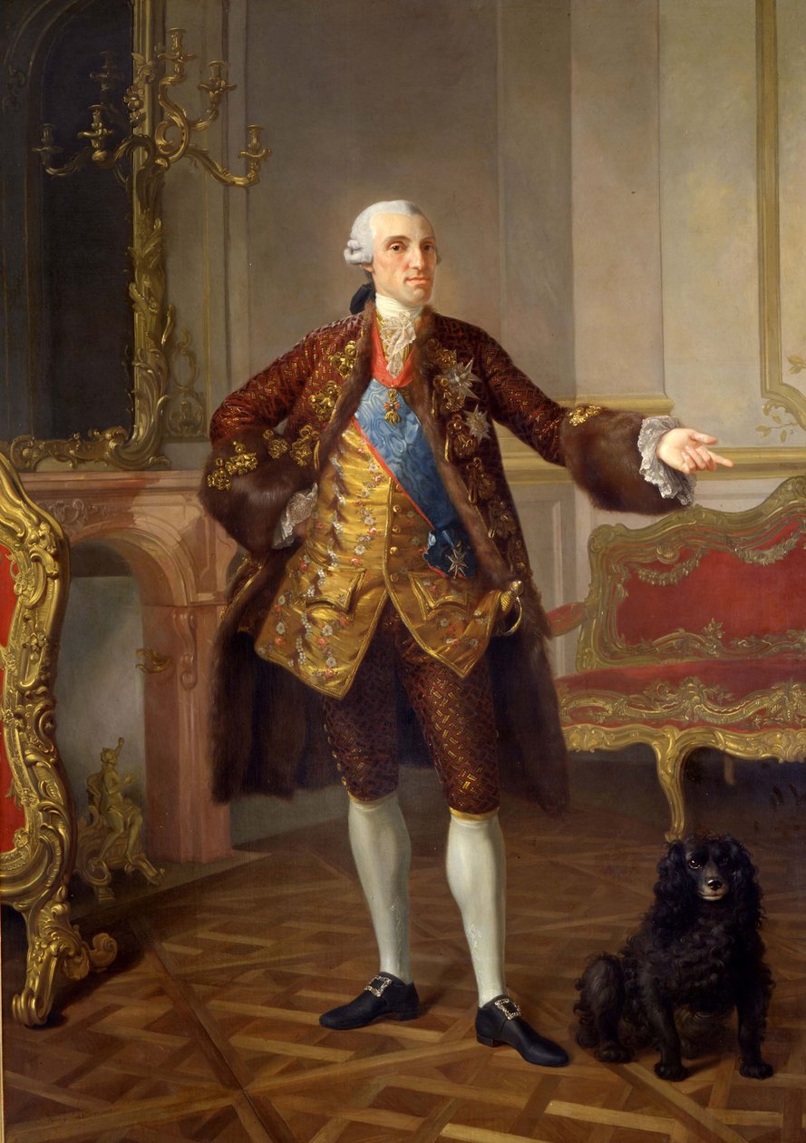 Portrett av Filip I 1720-1765, hertug av Parma, 1765 av Laurent Pecheux