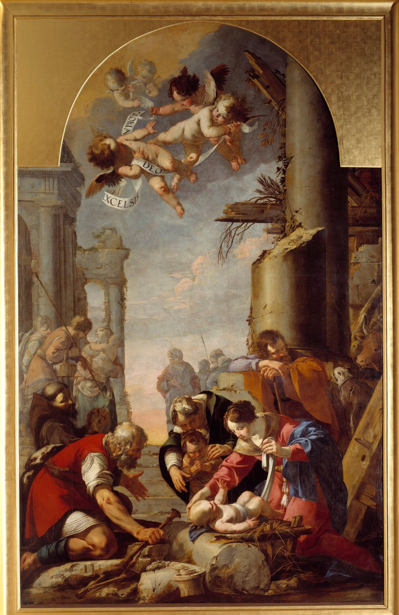 Hyrdenes tilbedelse, maleri av Laurent de la Hyre (Laurent de la Hire av Laurent de la Hyre