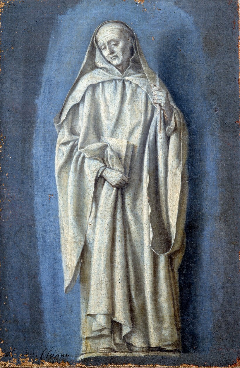 Saint Bruno Maleri på lerret av Laurent de La Hyre (1606-1656) Søn fra 1600-tallet. 0,35 x 0,23 m Paris. Museet Louvre av Laurent de la Hyre