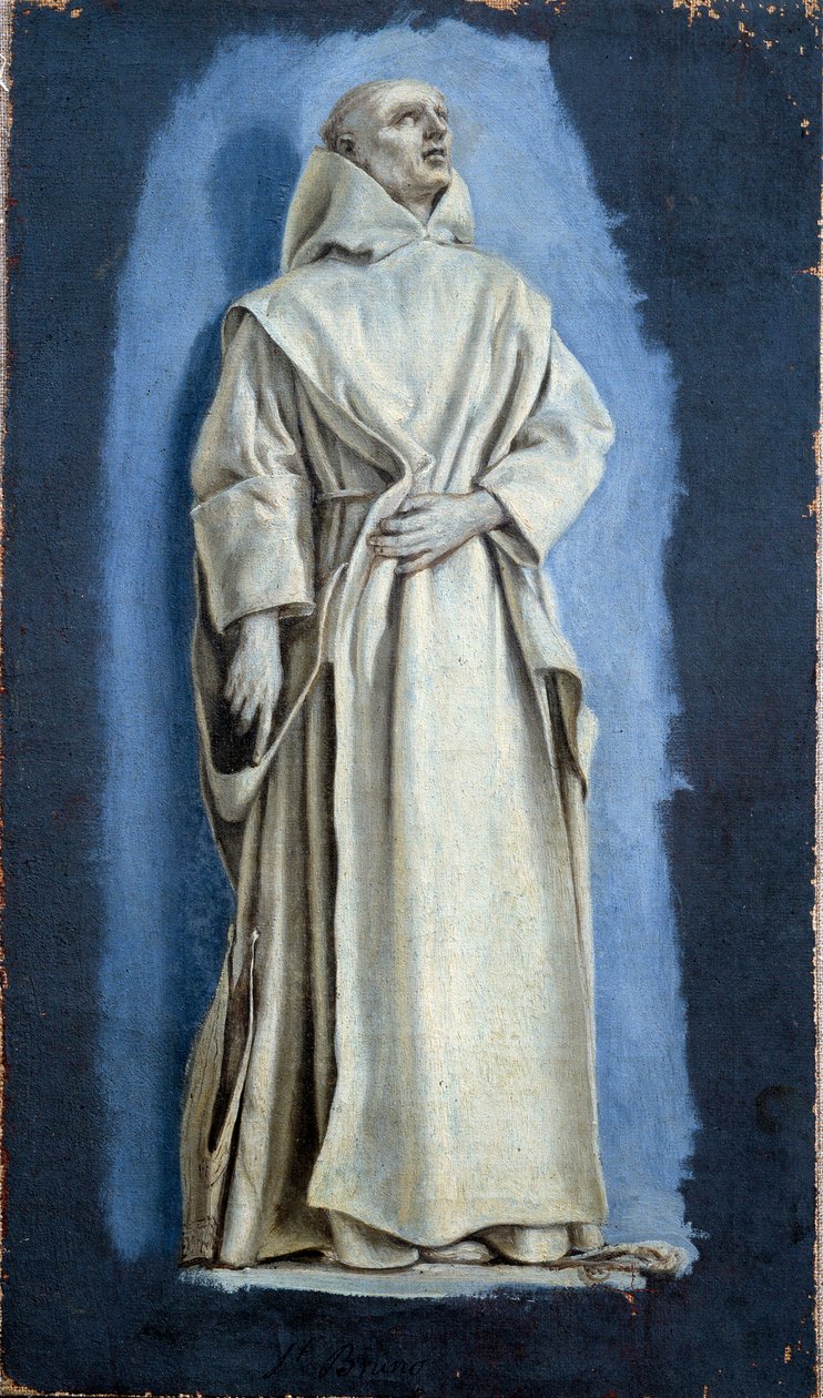 Saint Bruno Maleri på lerret av Laurent de La Hyre (1606-1656) Søn fra 1600-tallet. 0,37 x 0,21 m Paris. Museet Louvre av Laurent de la Hyre