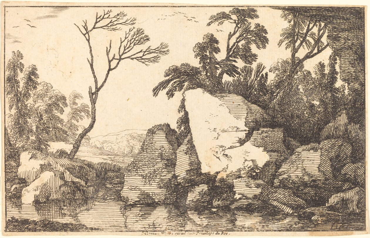 En steinete dam av Laurent de la Hyre