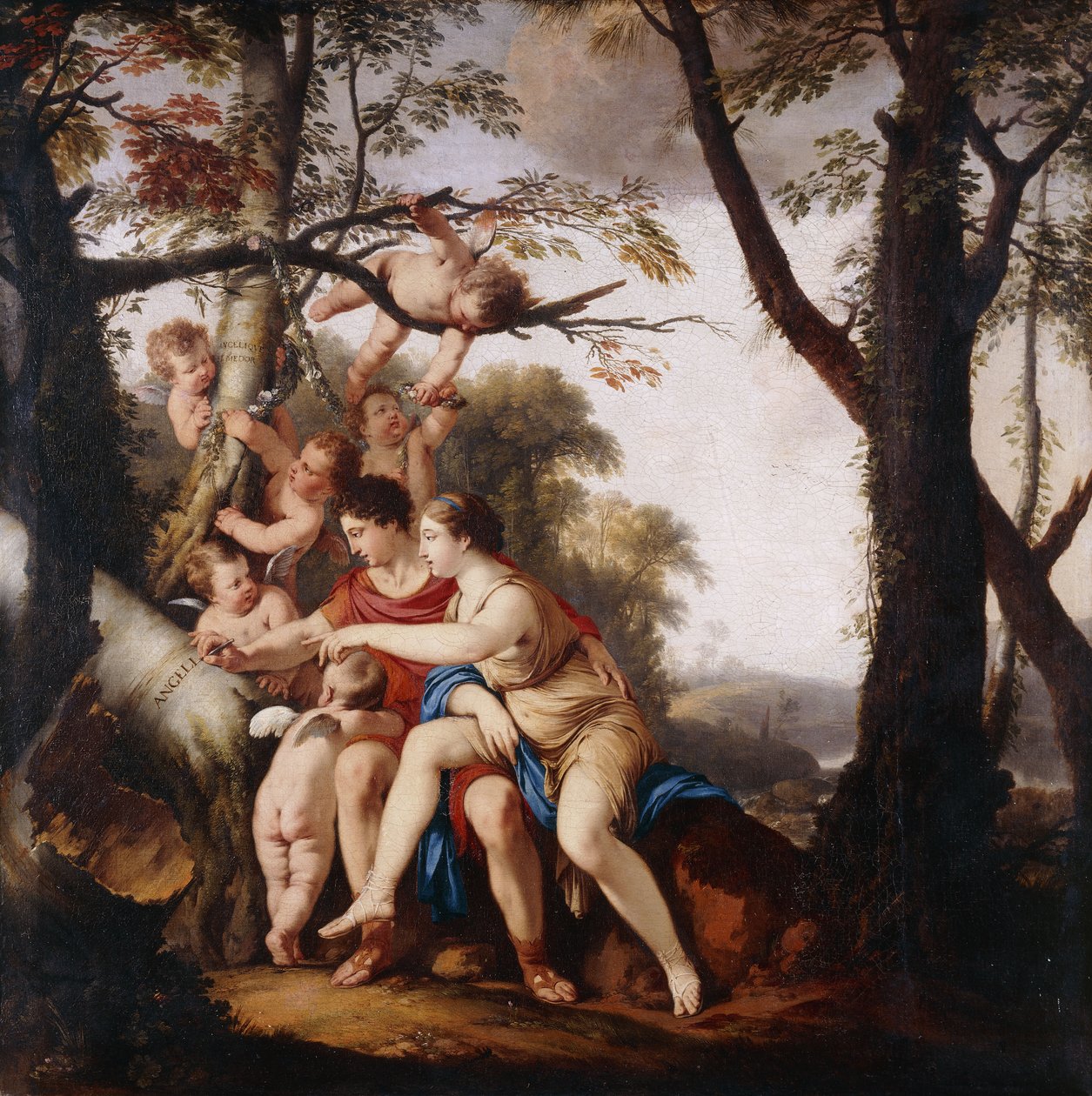 Angelica og Medoro av Laurent de la Hyre