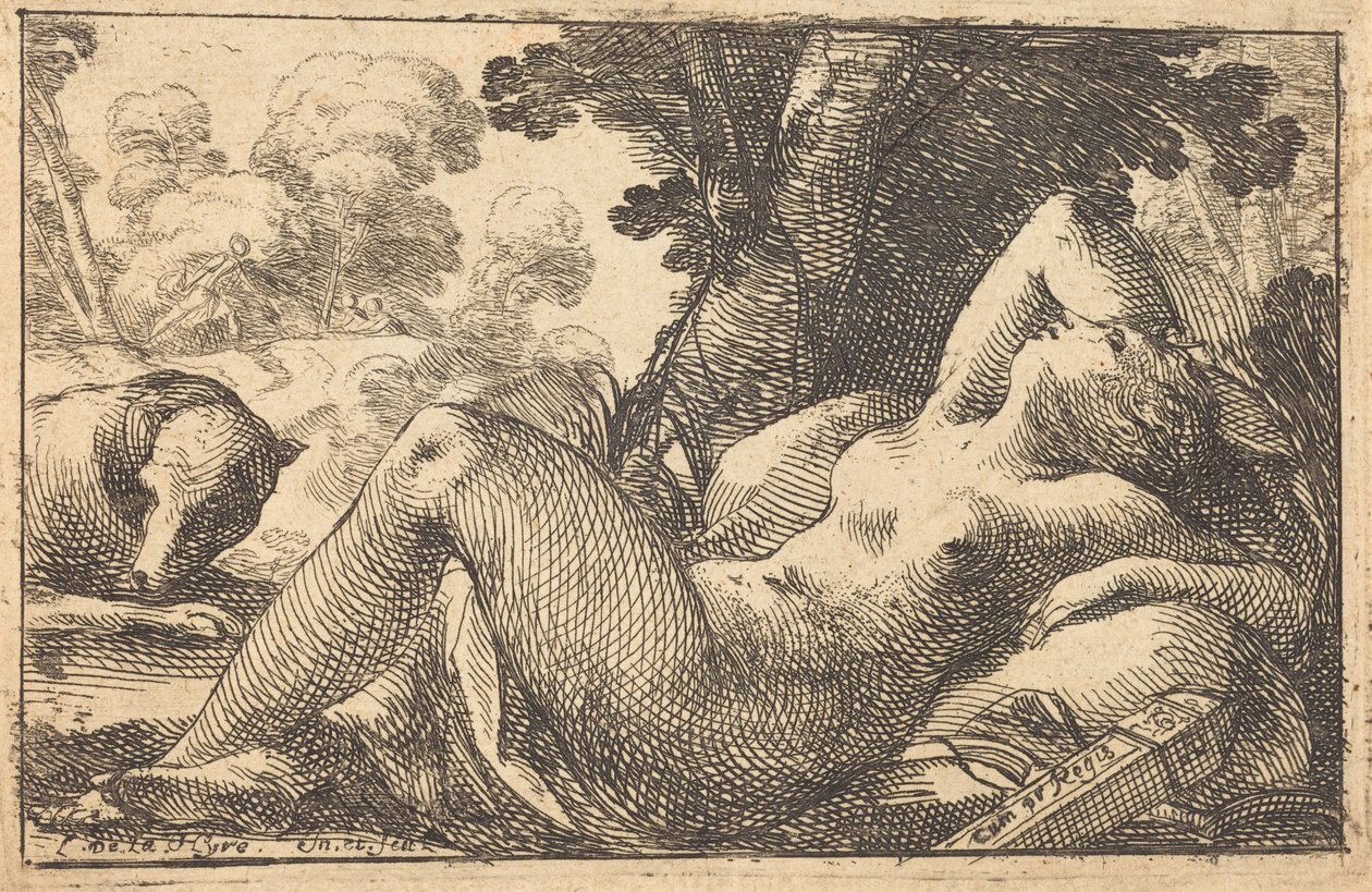 Diana liggende av Laurent de la Hyre