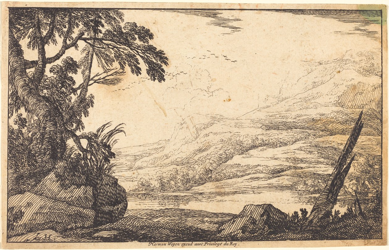 Fjelllandskap av Laurent de la Hyre