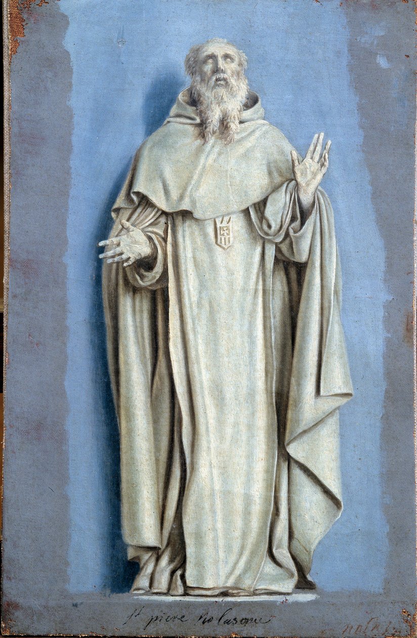 Saint Pierre Nolasque (1189-1256) i ekstase Maleri med camaieu på lerret av Laurent de La Hyre (1606-1656) 1600-tallets søn. 0,36 x 0,23 m Paris. Museet Louvre av Laurent de la Hyre