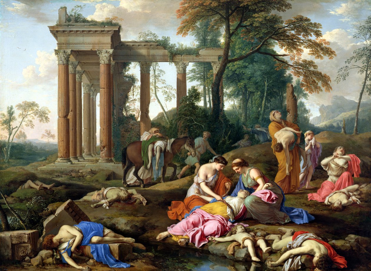 The Death of the Children of Bethel, 1653 av Laurent de la Hyre