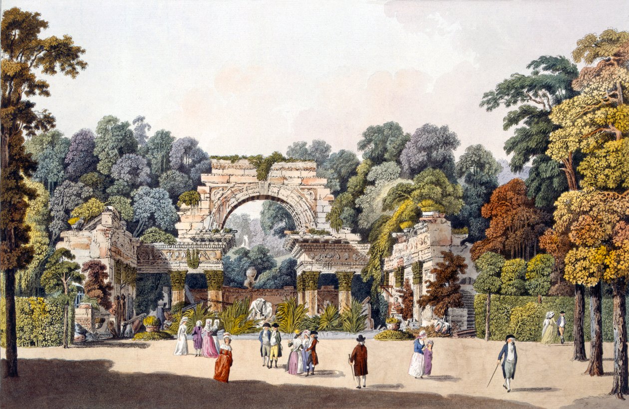 Ruin i hagen til Schönbrunn-palasset, Wien, 1790-tallet av Laurenz Janscha