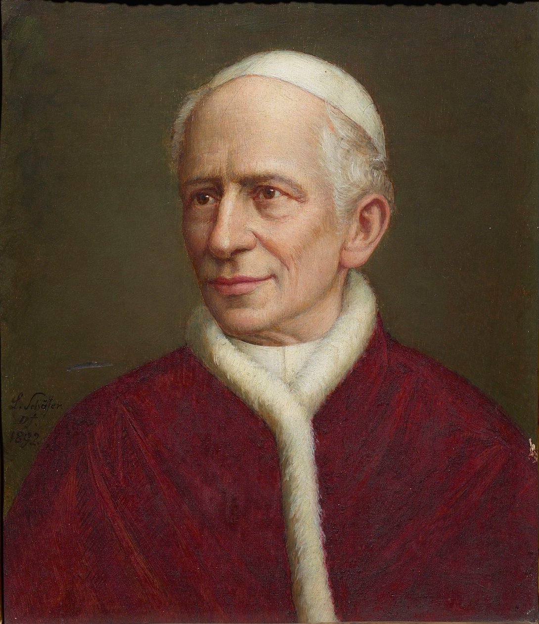 Portrett av paven Leo XIII 1810-1903, 1892. av Laurenz Schäfer