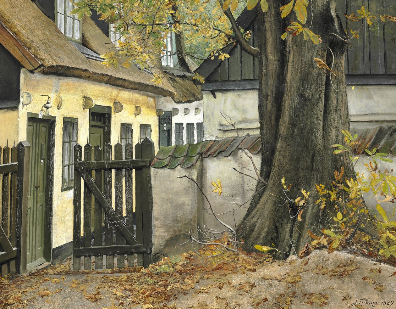 Den gamle kastanjen ved porten av Laurits Andersen Ring