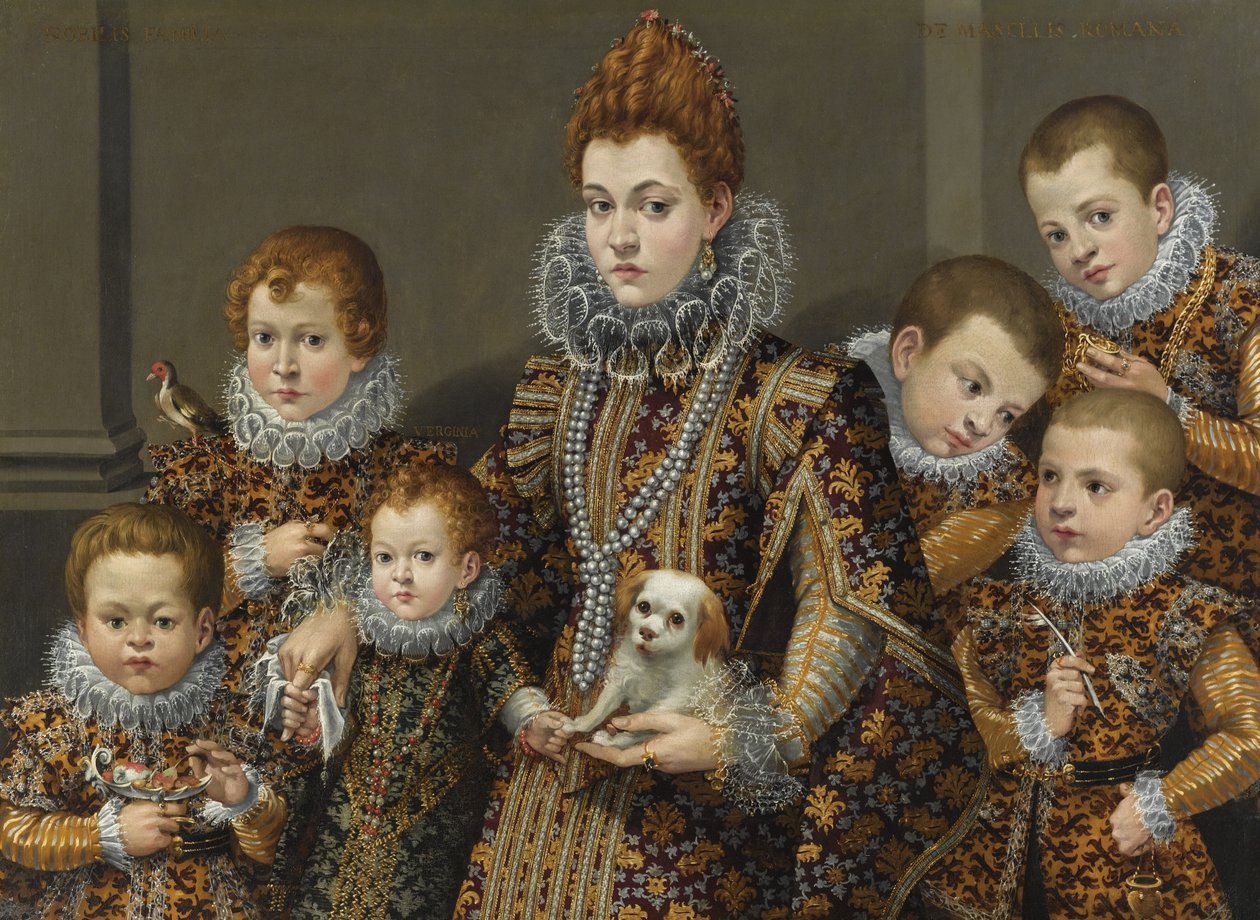 Portrett av Bianca Degli Utili Maselli og hennes barn av Lavinia Fontana