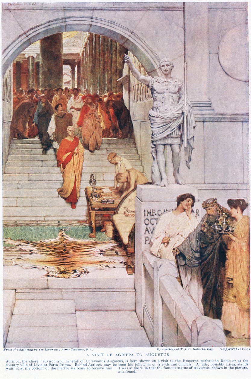 Agrippas besøk til Augustus av Lawrence Alma Tadema