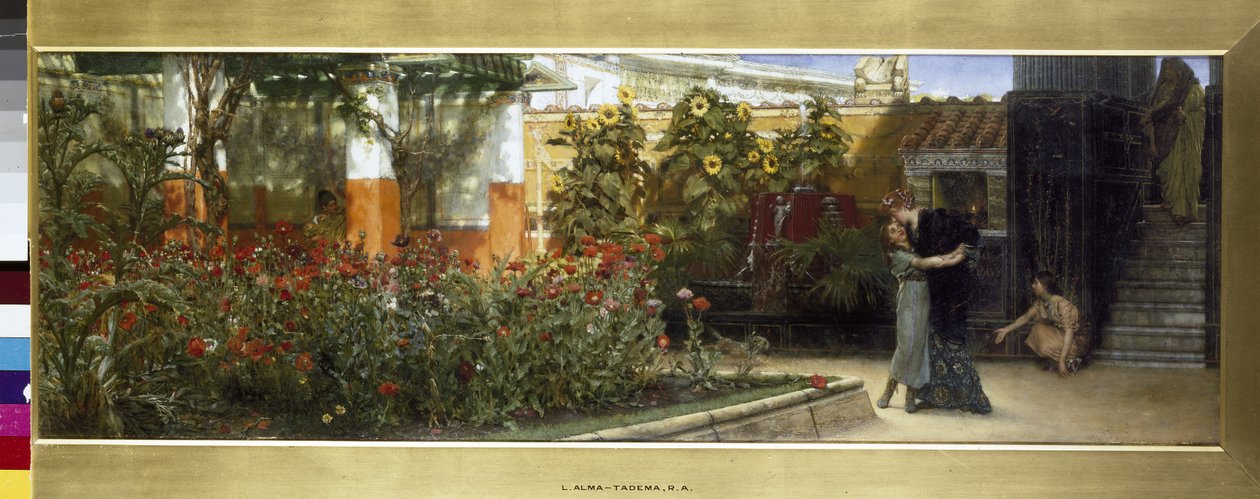Hjørne av en romersk hage, 1878 av Lawrence Alma Tadema