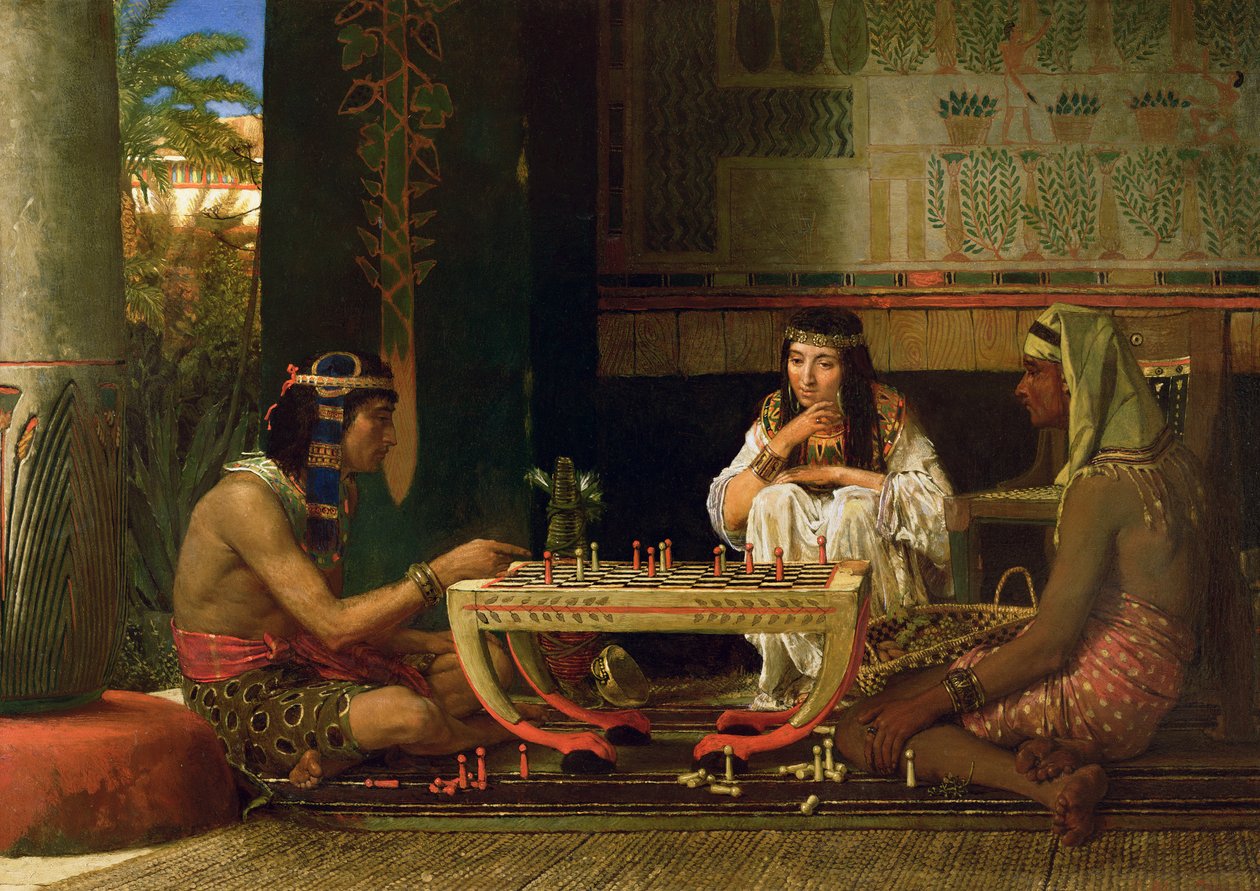 Egyptiske sjakkspillere, 1865 av Lawrence Alma Tadema