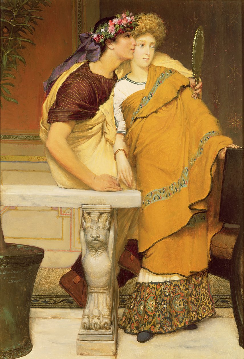 The Mirror, 1868 av Lawrence Alma Tadema