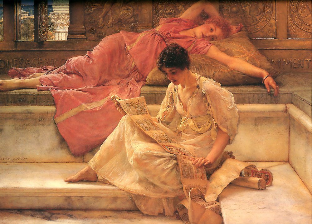 Favoritt Poeten av Lawrence Alma Tadema