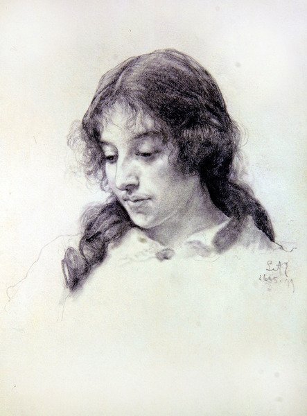 Portrettstudie av frøken Raven-Hill av Lawrence Alma Tadema