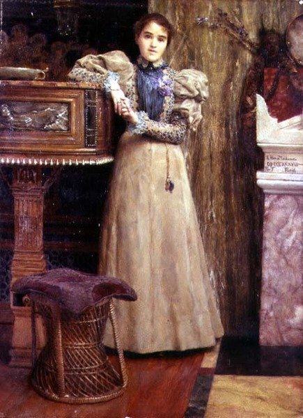 Portrett av Clothilde Enid, datter av Edward Onslow Ford av Lawrence Alma Tadema