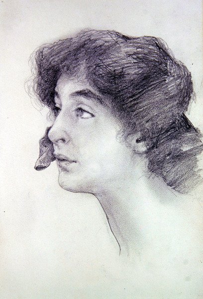 Portrett av frøken James av Lawrence Alma Tadema