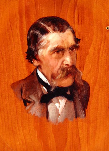 Sir Henry Thompson, Baronet, FRCS, ca. 1878 (olje på panel) av Lawrence Alma Tadema