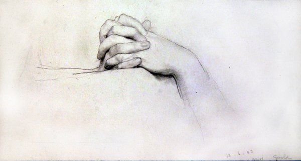 Study of Hands - Miss Goold av Lawrence Alma Tadema