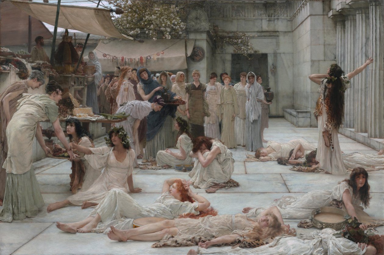 Kvinnene fra Amfissa av Lawrence Alma-Tadema