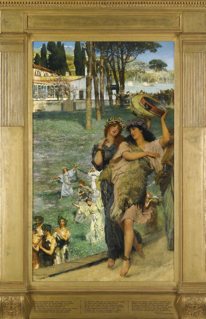 En vårfestival På veien til Ceres-tempelet av Lawrence Alma Tadema