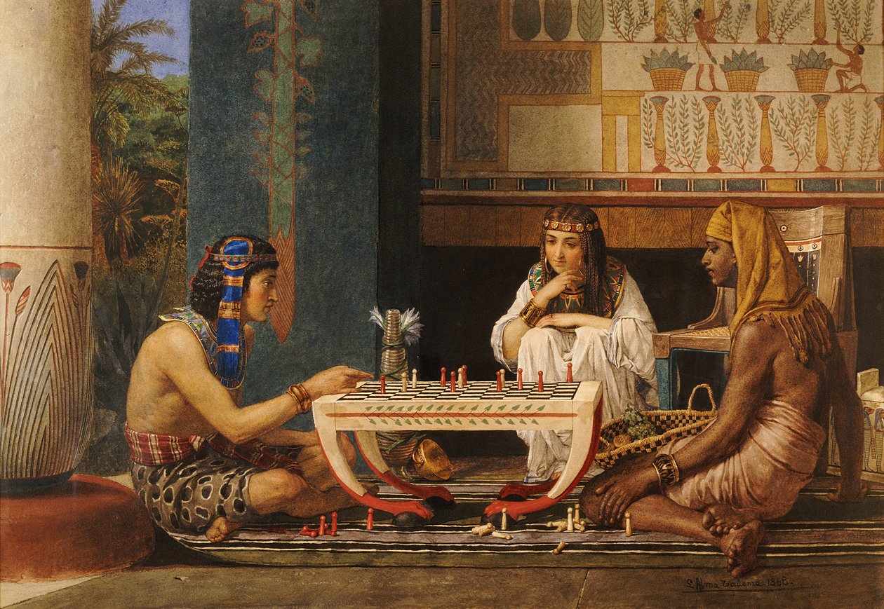 Egyptiske sjakkspillere, 1868 av Lawrence Alma Tadema