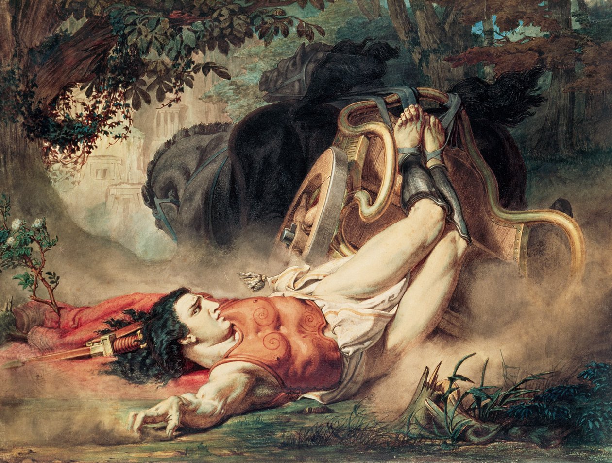 Hippolytes død, 1860 av Lawrence Alma Tadema