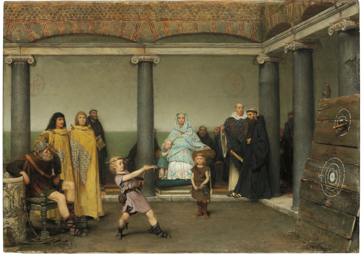 Utdanningen til barna til Clotilde og Clovis, 1868 av Lawrence Alma Tadema