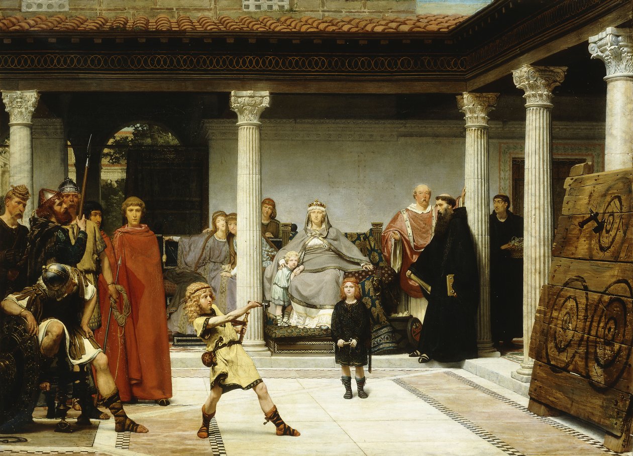 Utdanningen til barna av Clovis av Lawrence Alma Tadema