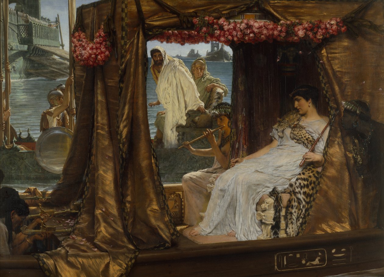 Møtet mellom Antonius og Kleopatra av Lawrence Alma Tadema