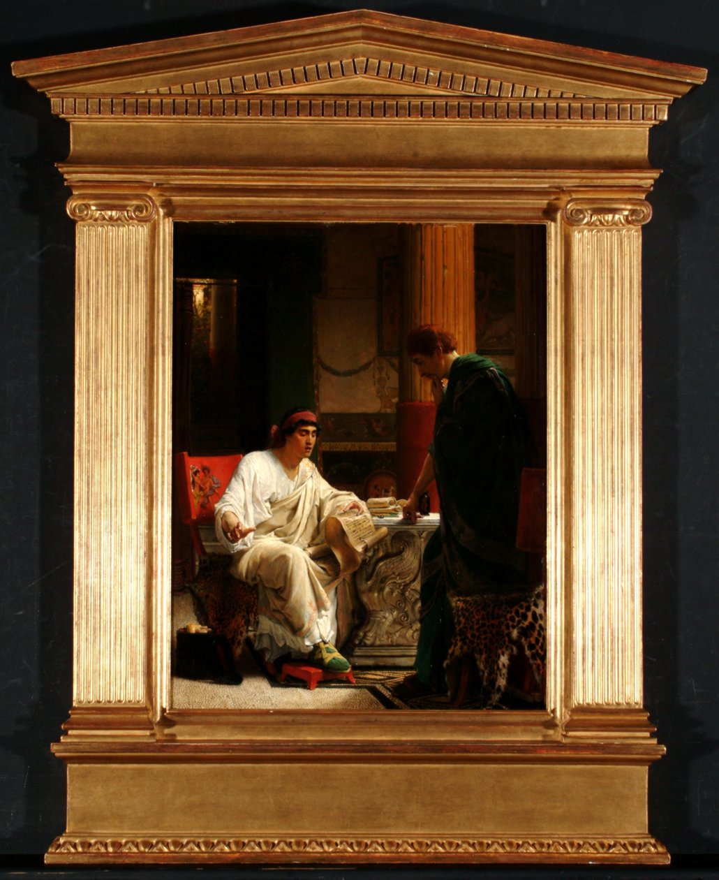 Vespasian hørte fra en av hans generaler om inntoget av Jerusalem av Titus, 1866 av Lawrence Alma Tadema