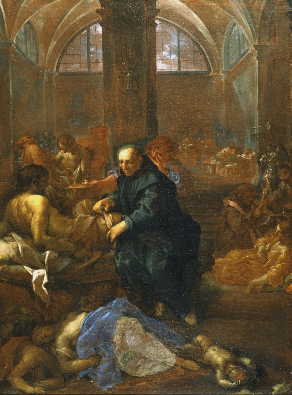Saint John helbreder spedalske av Lazzaro Baldi