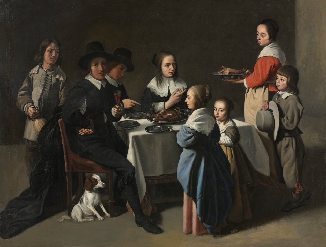 Et familiemåltid, ca. 1645-55 eller senere. av Le Nain family