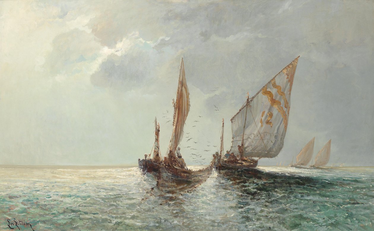 Fiskebåter ved kysten av Lea von Littrow