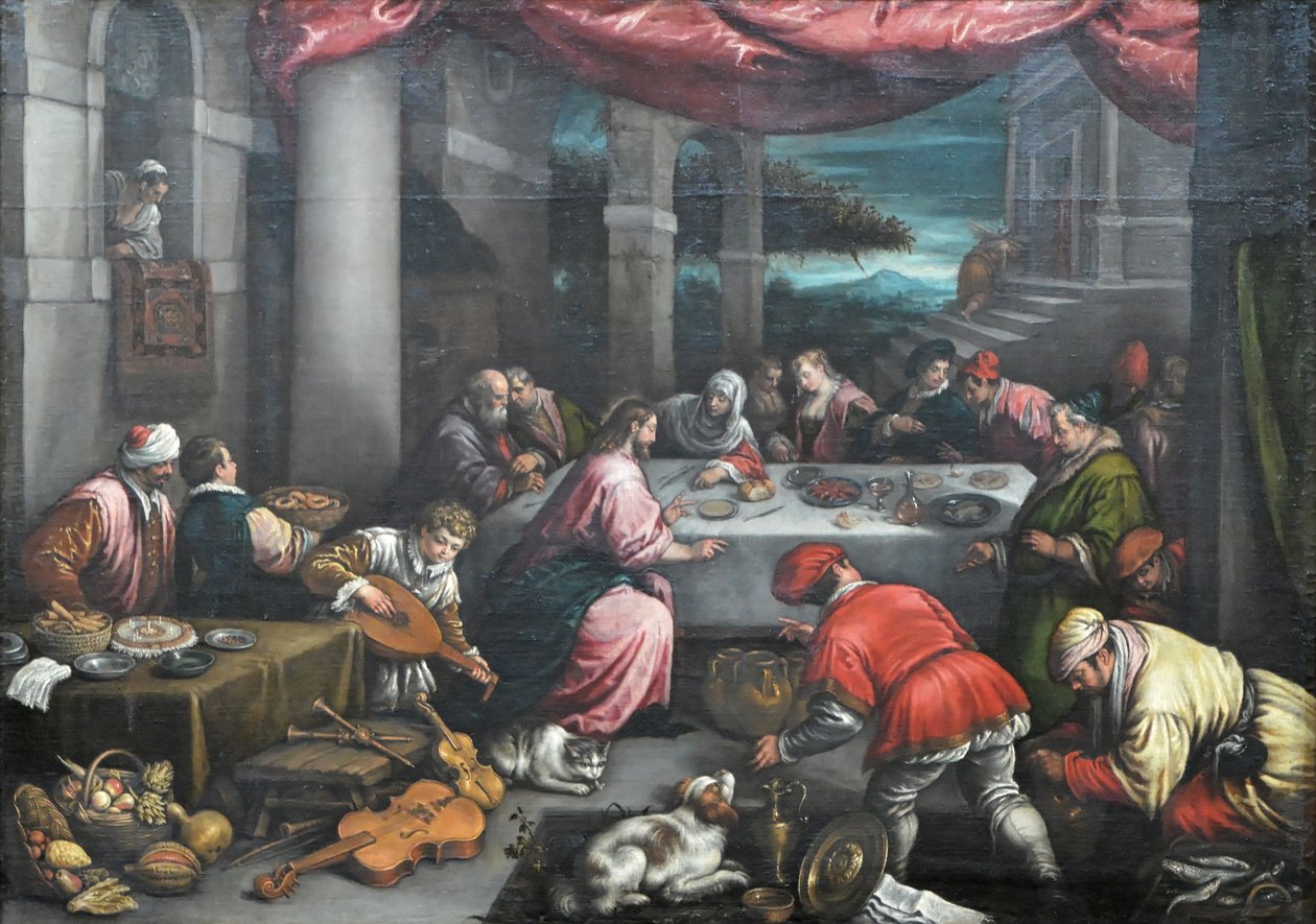 Bryllupet til Cana av Leandro Bassano