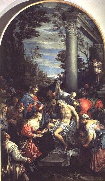 Oppreisningen av Lasarus av Leandro da Ponte Bassano