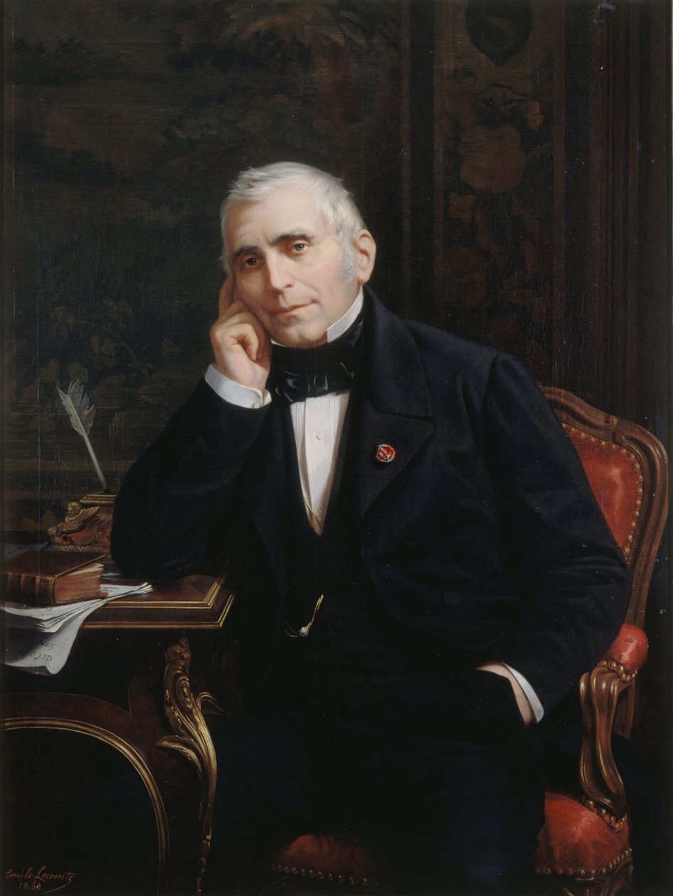 Portrett av dramatikeren og librettisten Eugène Scribe 1791-1861, 1863. av Lecomte Vernet