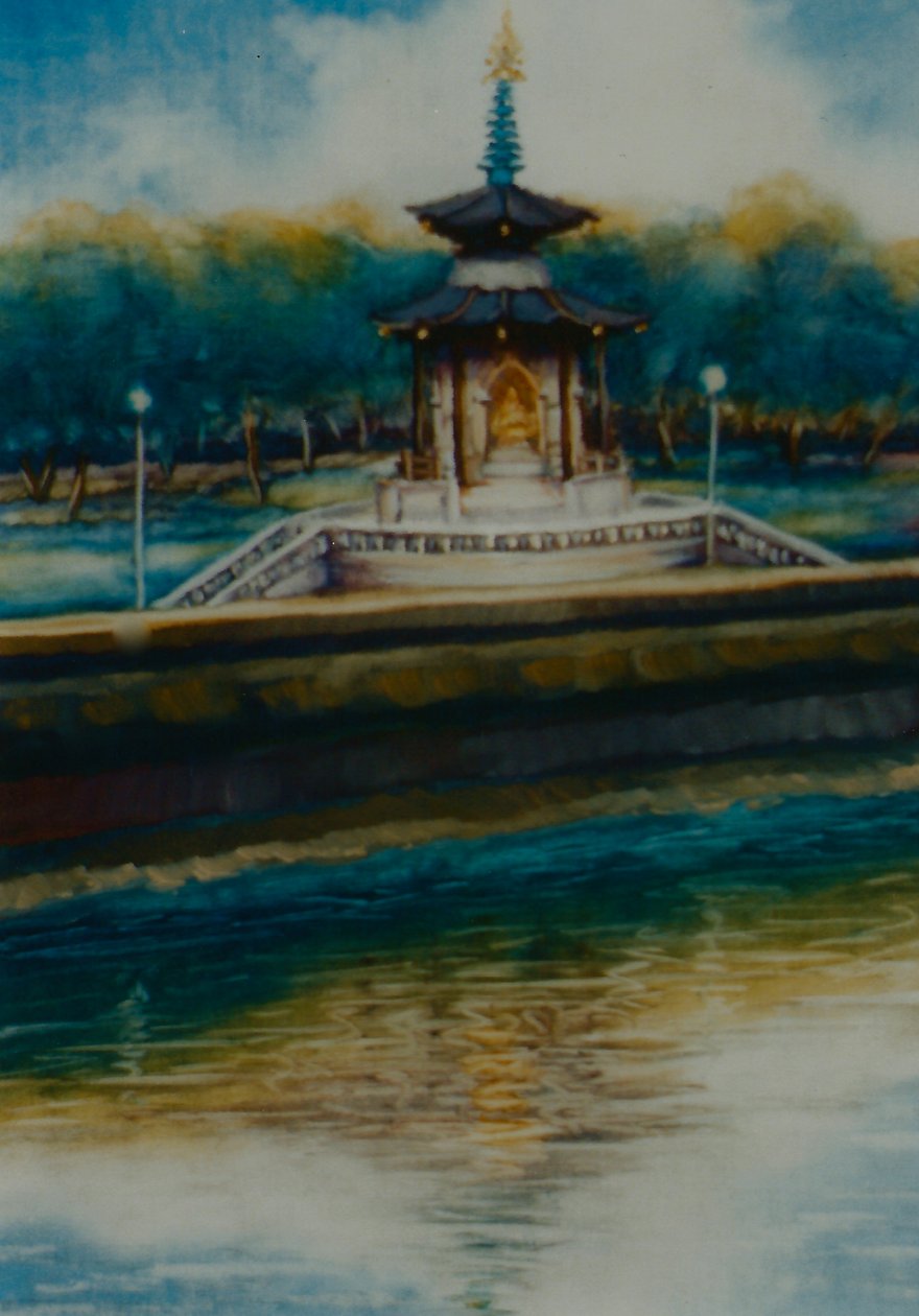 Peace Pagoda, 2005 (olje på papir) Battersea Park av Lee Campbell