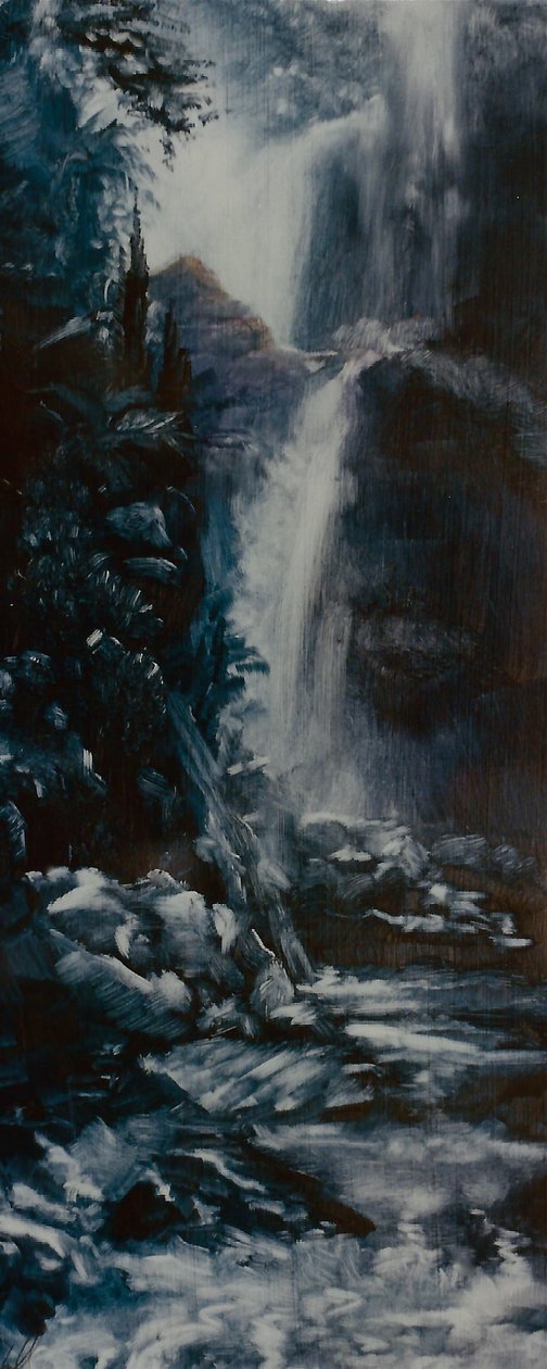 Foss, 2000 (olje på papir) av Lee Campbell