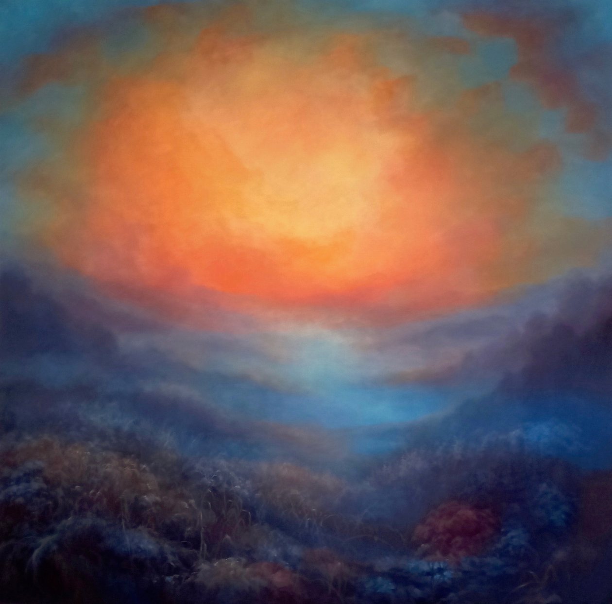 Beyond the Blue, 2021 (olje på lerret) av Lee Campbell