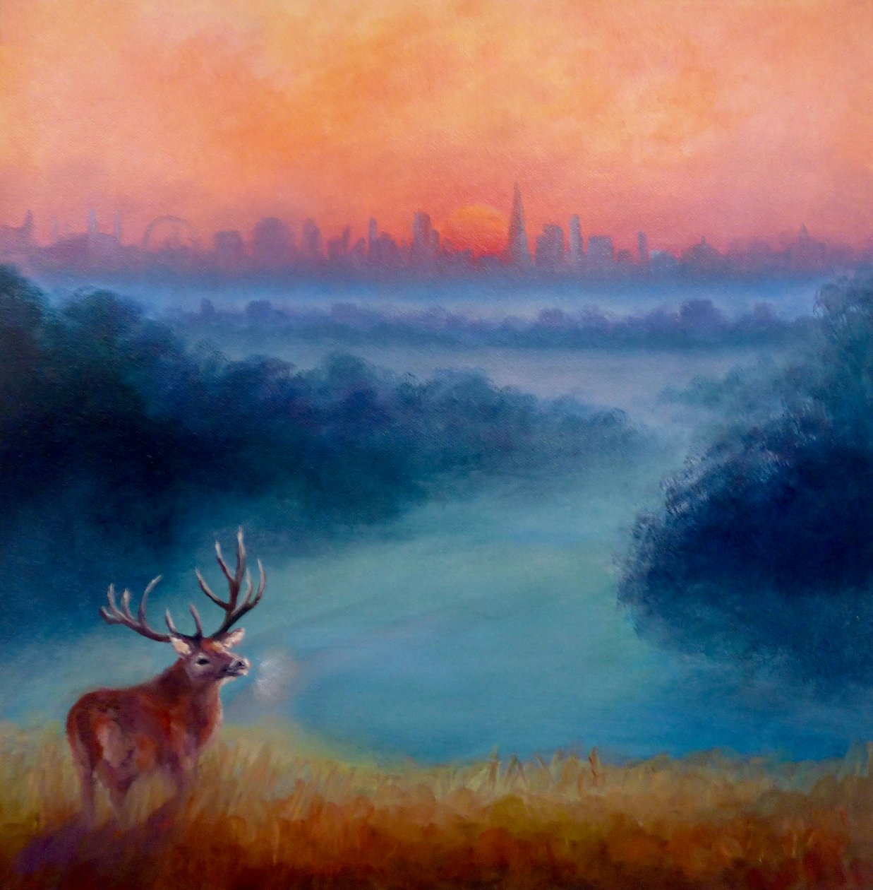 Tidlig morgen, Richmond Park, 2023 av Lee Campbell