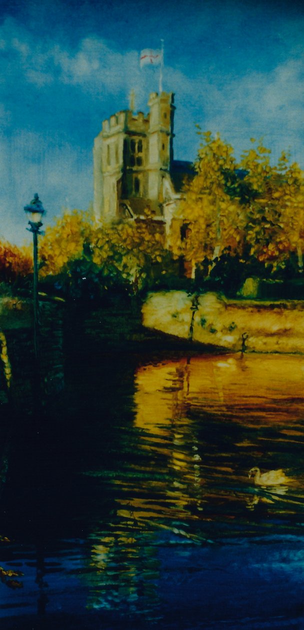 High Tide, 2003 (olje på papir) St. Marys, Twickenham av Lee Campbell