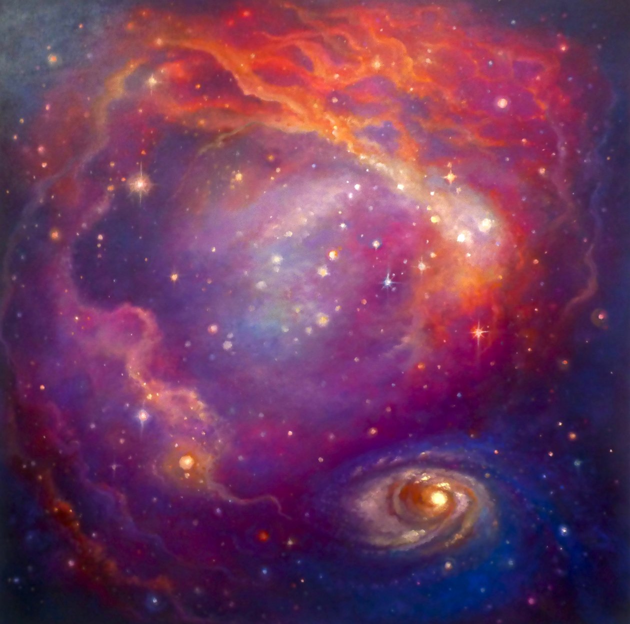 Nebula Amethyst, 2023 (olje på lerret) av Lee Campbell