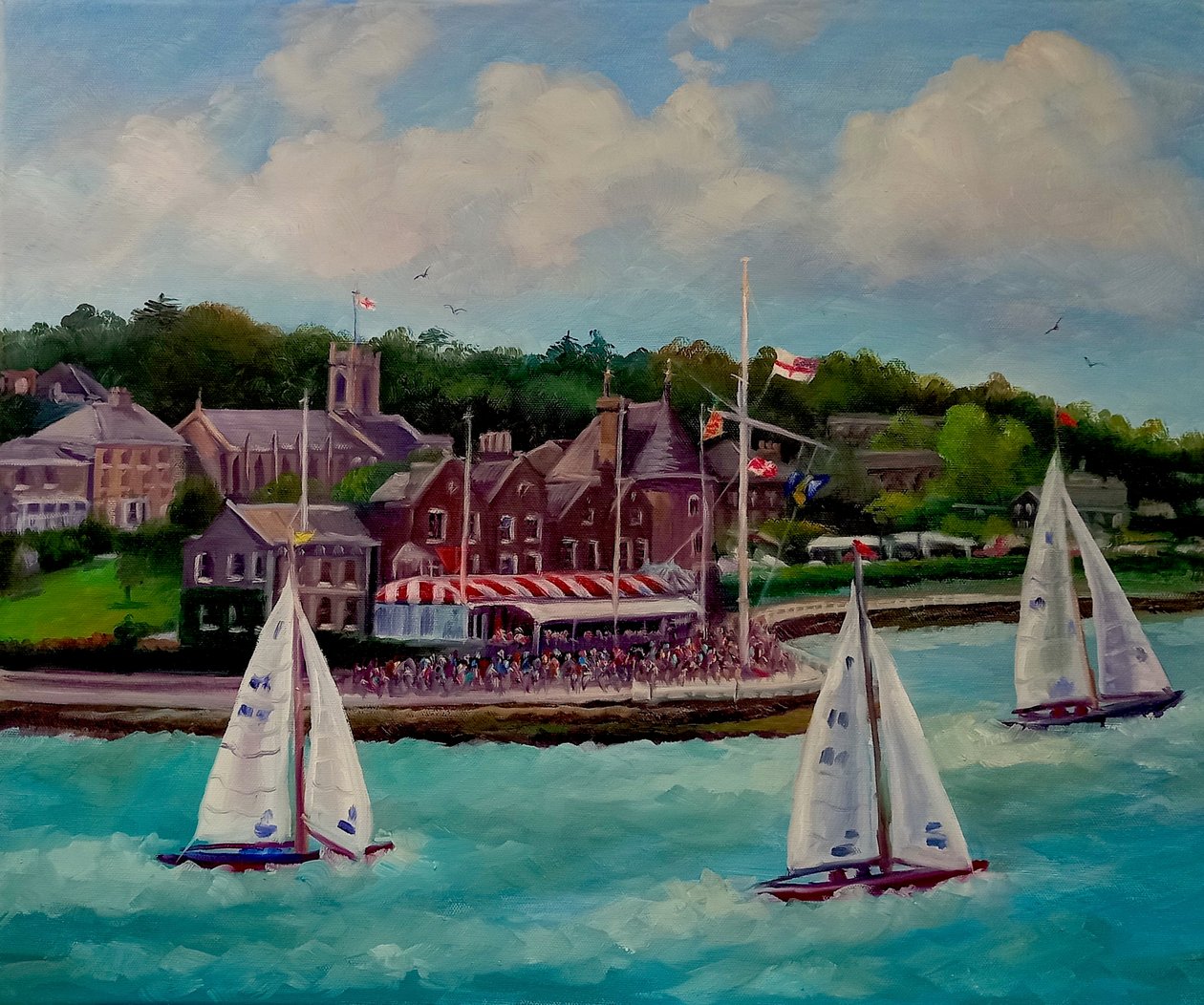 Royal Yacht Squadron, 2021 (olje på lerret) av Lee Campbell