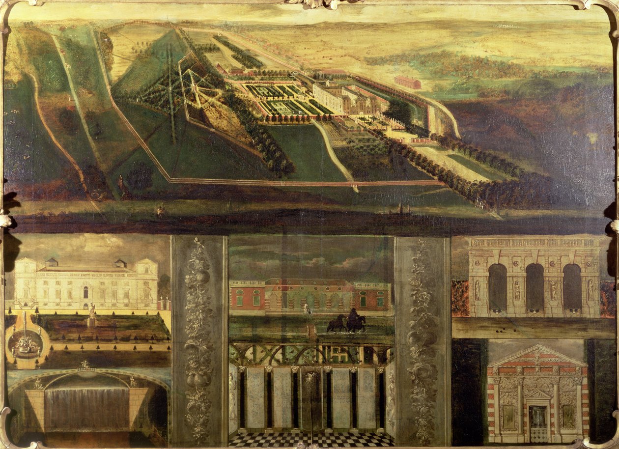 Topografisk visning av Wilton House av Leendert or Leonard Knijff