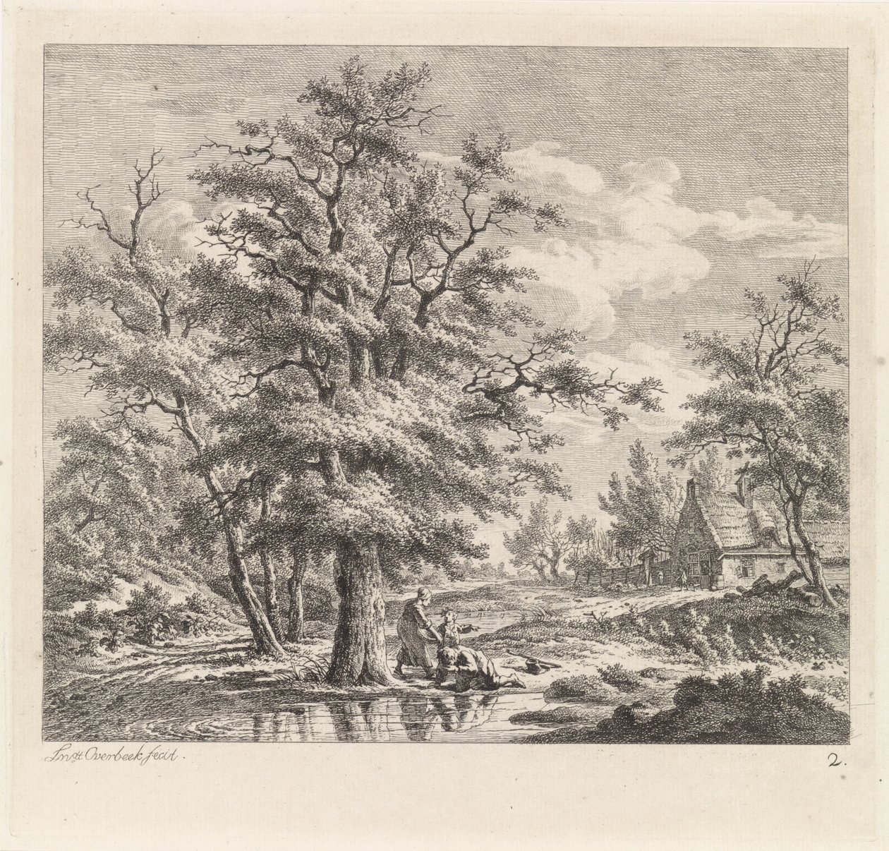 To gutter ved en innsjø av Leendert Overbeek