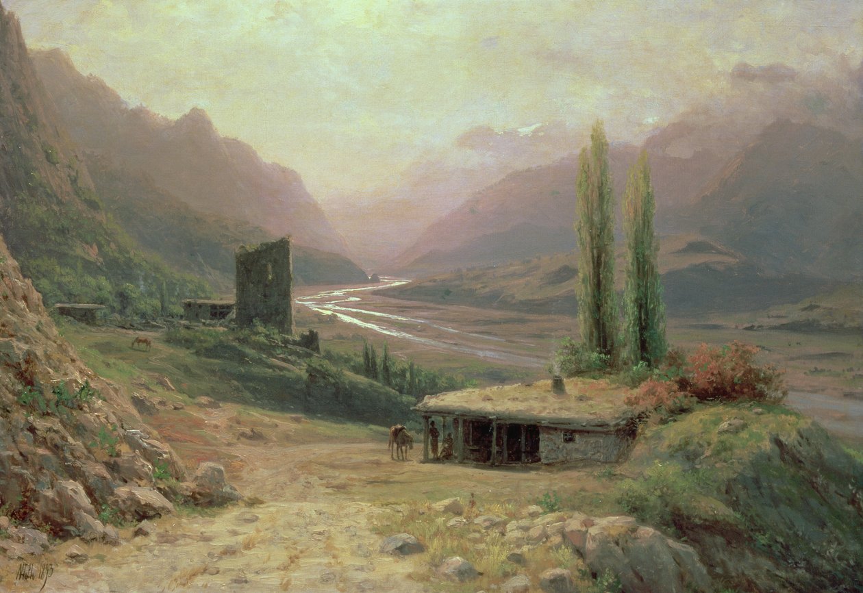 Kaukasisk Canyon, 1893 av Lef Feliksovich Lagorio